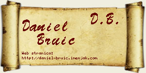 Daniel Bruić vizit kartica